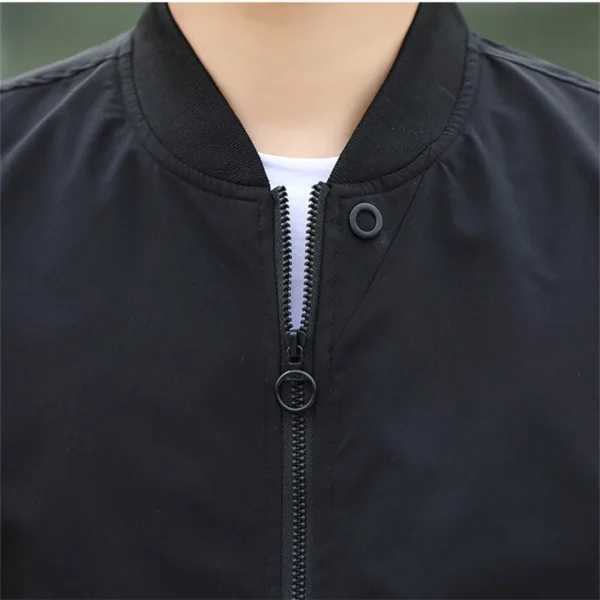 New Autumn Bomber Baseball Jacket Men Fashion Slim Fit Coat Streetwear Solid Color Male Outwear Zipper Casual Jackets Brand Tops - Image 2
