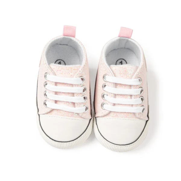 Newborn Baby Shoes Classic Sequins Canvas Shoes Cotton And Anti-slip Infant Casual Sneakers First Pair of Toddler Shoes 0-18M - Image 2