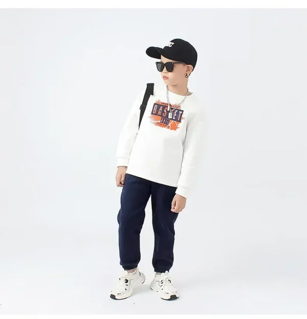 Sports Pants for Kids Cotton Autumn Loose Comfortable Teen Children's Casual Elastic Waist Joggers Trousers 4-14Years - Image 5
