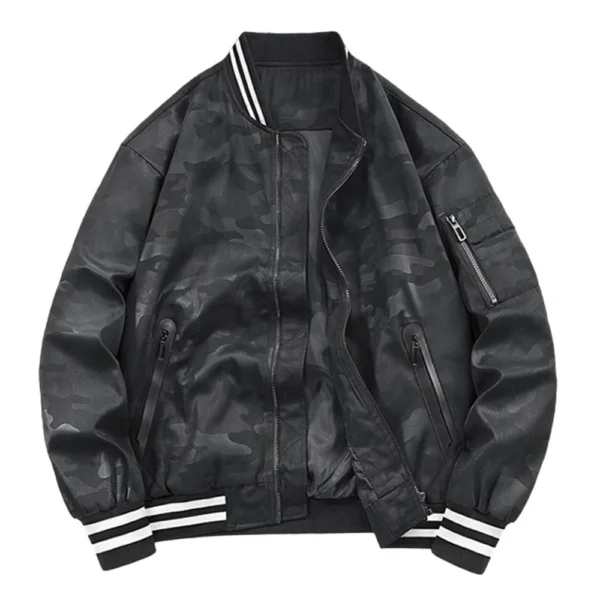 White Baseball Jacket Men Lightweight Spring Autumn Bomber Jacket Men Casual Pilot Jacket College Coat Loose Fit 2024 Trends - Image 4