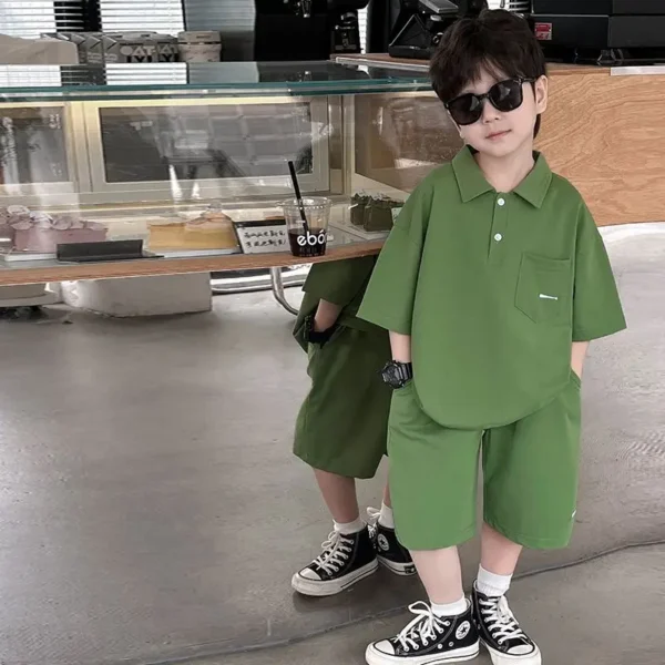 Kids' Polo Shirt T-shirt for A Boy Kid Costume 2025 Clothes Boutique Clothing 8 10 Year Old Junior Top Bottom Shorts Tees Set