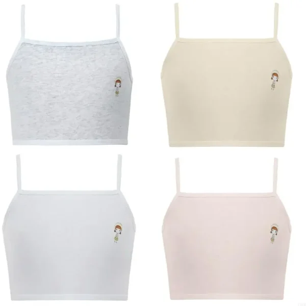 9 to 12 Years Teenager Bralette Soft Lightweight Camisole Top for Everyday Wear