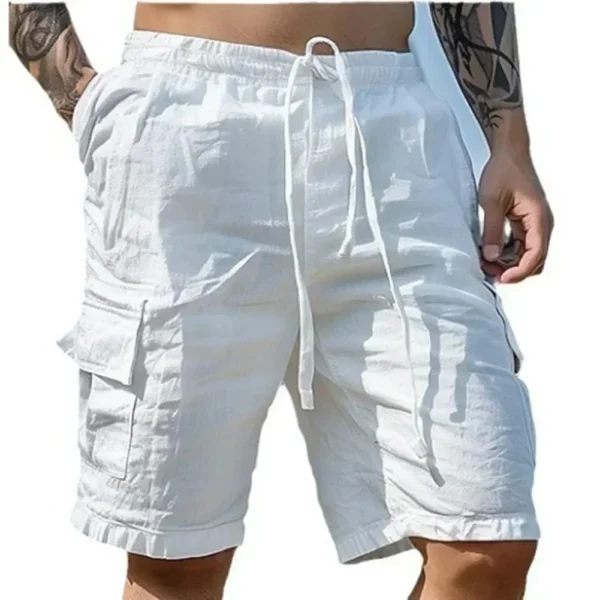 Men Loose Cargo Shorts With Pockets Fashion Beach Streetwear Sports Casual Shorts Running Short Pants - Image 4