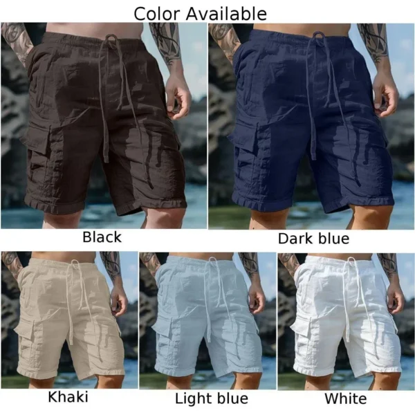 Men Loose Cargo Shorts With Pockets Fashion Beach Streetwear Sports Casual Shorts Running Short Pants - Image 5