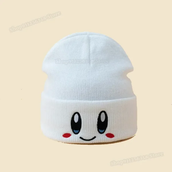 Stars Kirby Bonnets for Women Kawaii Cartoon Beanies Kids Winter Warm Caps Sport Ski Wear Outdoor Woolen Hats Knitted Skullies - Image 6