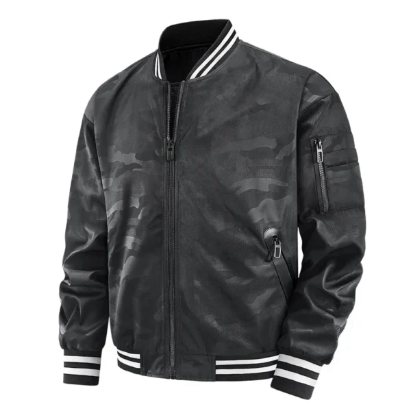 White Baseball Jacket Men Lightweight Spring Autumn Bomber Jacket Men Casual Pilot Jacket College Coat Loose Fit 2024 Trends - Image 2