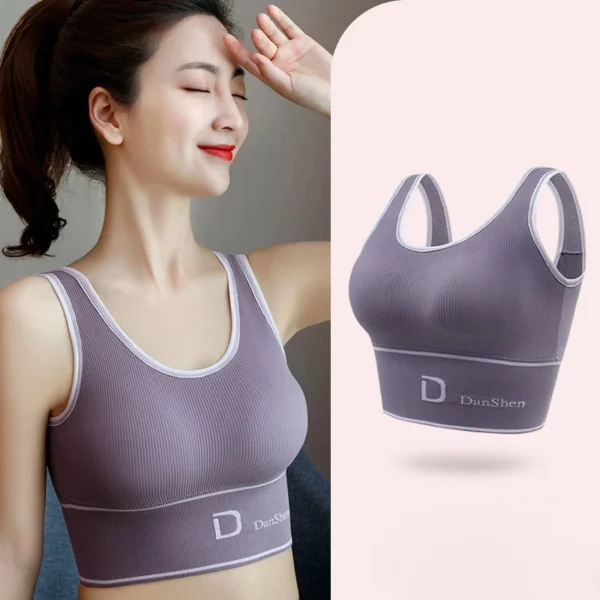 1PC Summer New Style Breathable Inner and Outer Wear Vest Women No Steel Ring Gather Sports Underwear Sport Bra Workout Top