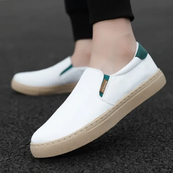 2025 White Sneakers Men Casual Shoes Slip on Canvas Shoes Men Loafers Comfortable Vulcanized Shoes Mens Trainers - Image 2