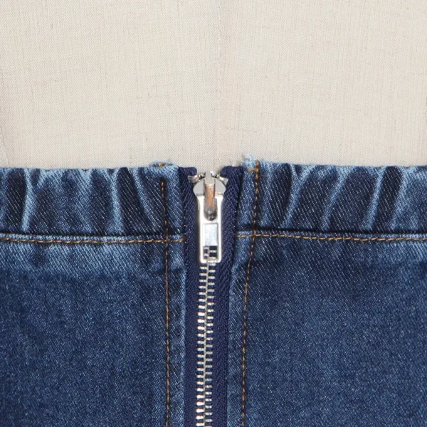 Spicy Girls Denim Boob Tube Top Strapless Peplum Back Zipper Sleeveless Sexy Temperament Spring Summer Women Clothing 52919 - Image 6