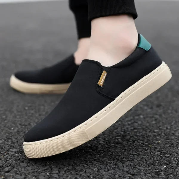 2025 White Sneakers Men Casual Shoes Slip on Canvas Shoes Men Loafers Comfortable Vulcanized Shoes Mens Trainers - Image 3