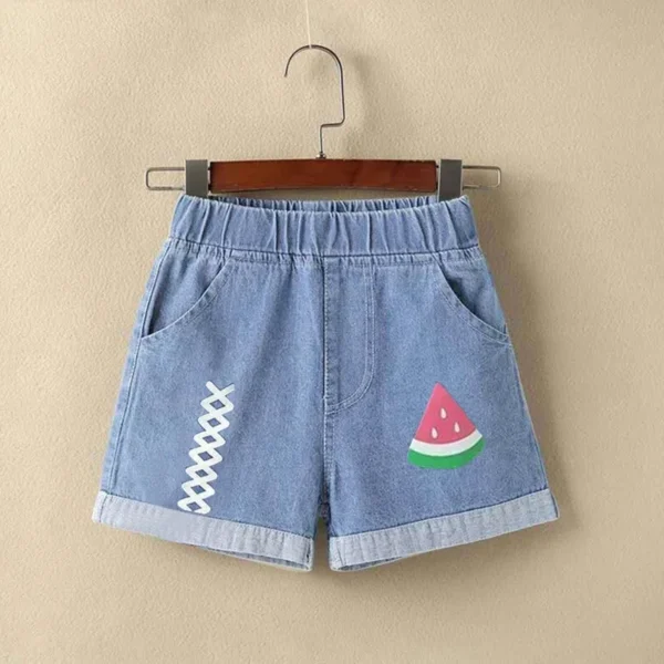 Hot Summer Baby Girls Shorts Summer Casual Denim Short Pants For 3-10Y Toddler Girls Pockets Design Jeans Shorts Teen Short - Image 5