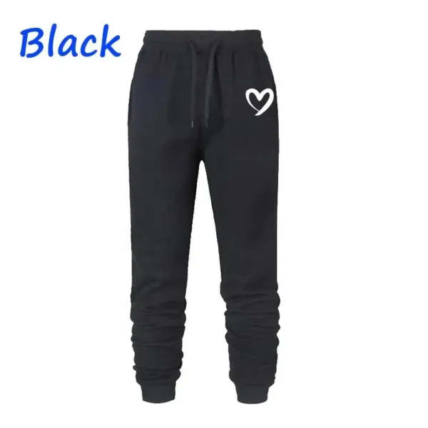 Heart Printed Women Sweatpants Autumn Winter Fleece Trousers Casual Sports Fitness Female Jogging Pants - Image 2