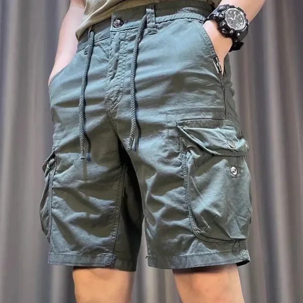 Short Pants for Men Button Baggy Solid Loose Mens Cargo Shorts Wide Luxury Elegant Clothing Beautiful Strech Popular Homme Y2k - Image 4