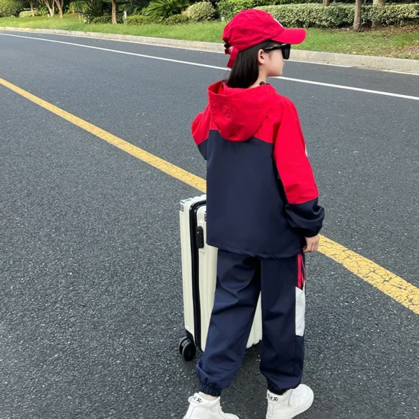 Children Clothing Set New Autumn Spring Hooed Jacket + Sweatpants 2Pcs Teenage Girls Sports Costume Outfits For Kids Tracksuits - Image 6