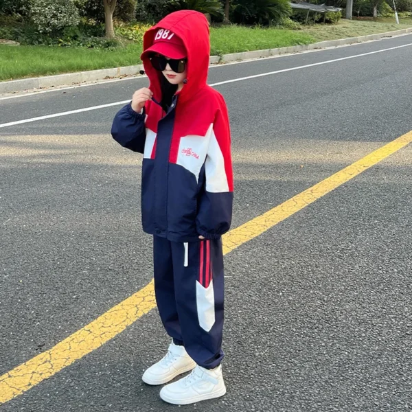 Children Clothing Set New Autumn Spring Hooed Jacket + Sweatpants 2Pcs Teenage Girls Sports Costume Outfits For Kids Tracksuits - Image 4