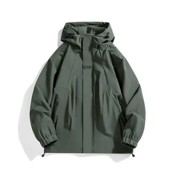 Spring Outdoor Windbreaker Men Jacket Hooded Trench Coats 2025 Mens Women Waterproof Bomber Camping Loose Thin Softshell Jackets - Image 3