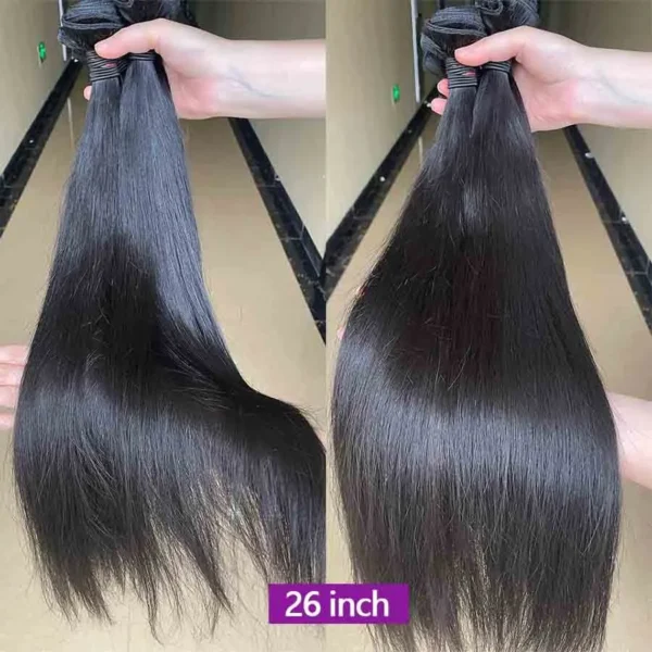 6X6 Lace Closure With 30 40 Inch Human Hair Bundles With Straight Brazilian Weave 3 Bundles With Closure Remy Hair - Image 4