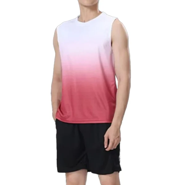 Bodybuilding Sleeveless Shirt Men Gradient Tank Tops Outdoor Activities L Muscle Gym Wear Sleeveless Top 10 Spandex Content