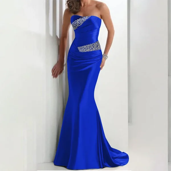 Sexy Beaded Mermaid Evening Dresses 2025 Backless Prom Party Gowns for Women Formal Bridesmaid Wedding Guest Cocktail Dress