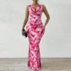 Pink Camo Print Bodycon Maxi Dress XS-2XL - Bold Street Style Dress for Casual Outings, Day Trips, and Fashion-Forward Looks
