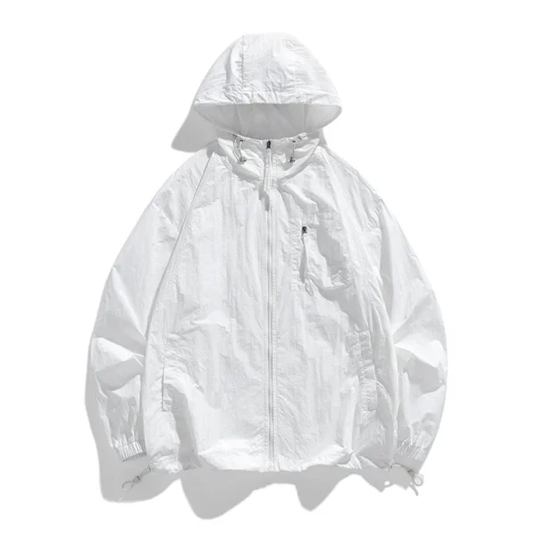 UPF50+Sunscreen Jacket 2024 New Loose and Thin Breathable UV Protection Hooded windbreaker Summer Men's Sunscreen Clothing - Image 2